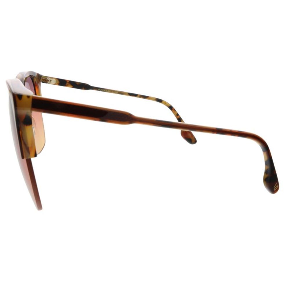 Victoria Beckham VB617S 44810 Brown/Tortoise Semi-Rimless Oversize Sunglasses - Picture 3 of 5